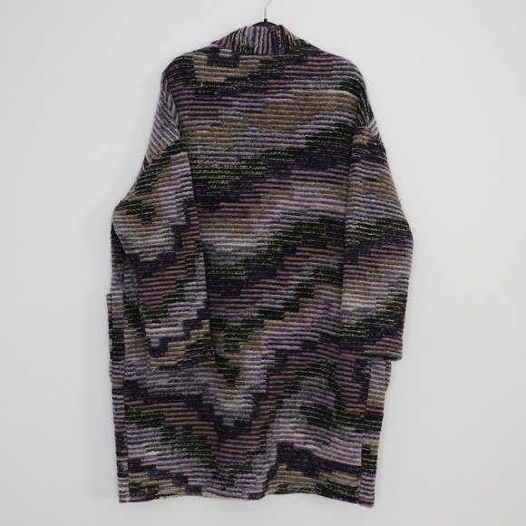 Cocoon Knit Coat Jacket 65% Wool Italy M/L - Picture 7 of 12